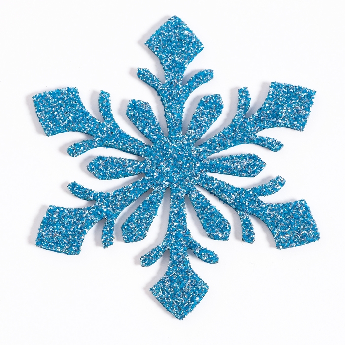 Новый год! Декор «Снежинки», набор 9 шт., цвет голубой Новый год! Декор «Снежинки», набор 9 шт., цвет голубой