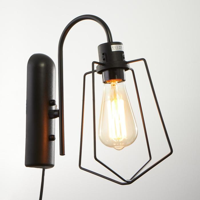 Бра Бра "Компакт" 1x40Вт E27 черный 28х18х33 см.