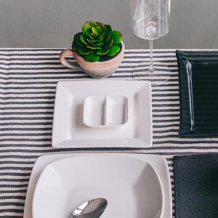 Тарелка фарфоровая квадратная Wilmax Stella, 18,5×18,5 см, цвет белый Тарелка фарфоровая квадратная Wilmax Stella, 18,5×18,5 см, цвет белый