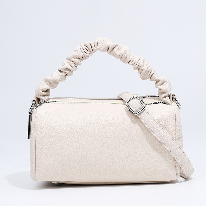 Сумка-багет на молнии, цвет молочный Сумка-багет на молнии, цвет молочный