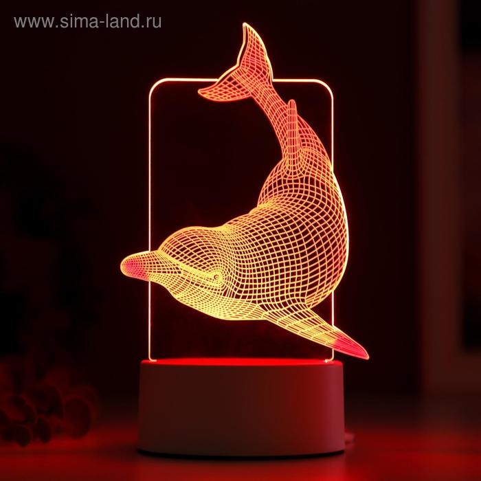 Светильник "Большой дельфин" LED RGB от сети RISALUX