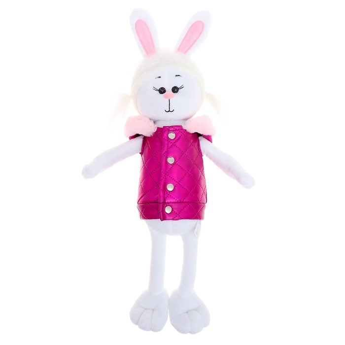 Мягкая игрушка «Зайка Зефирка в жилетке», 25 см