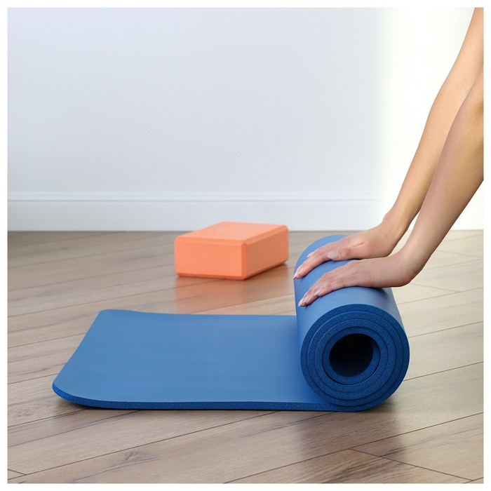 Коврик для йоги Sangh, 183×61×1 см, цвет синий Коврик для йоги Sangh, 183×61×1 см, цвет синий
