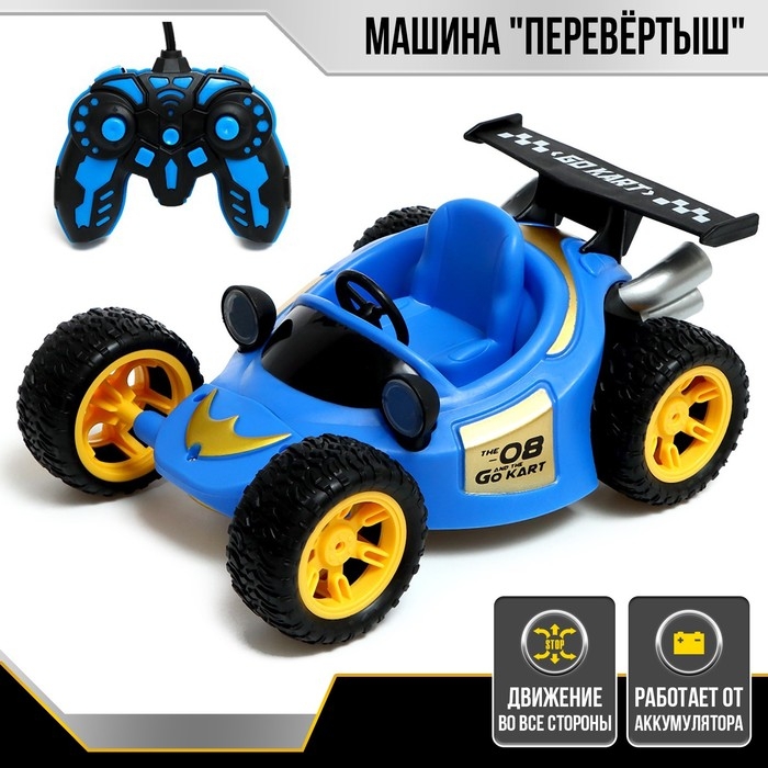 Машина радиоуправляемая «Перевёртыш», с аккумулятором, цвет МИКС Машина радиоуправляемая «Перевёртыш», с аккумулятором, цвет МИКС