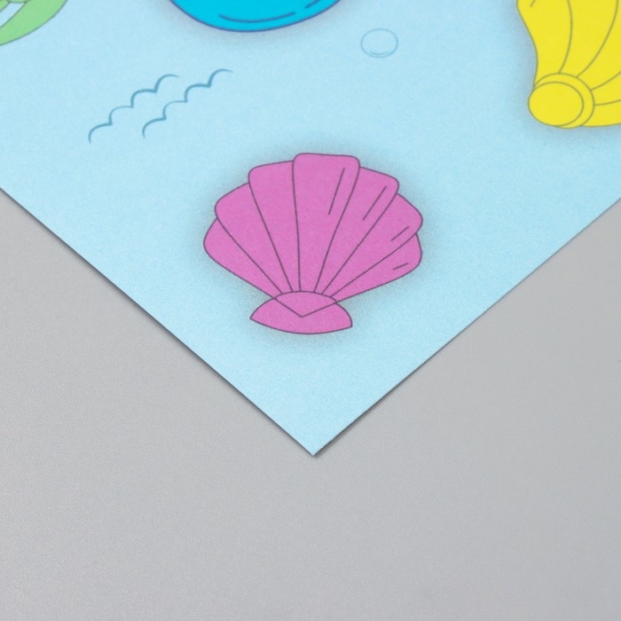 Бумага для скрапбукинга Бумага для скрапбукинга "Морские ракушки" плотность 180 гр набор 5 шт 30,5х32 см