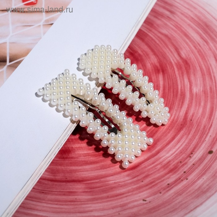 Заколки для волос «Море и счастья», 2 шт 7 х 2,5 см Заколки для волос «Море и счастья», 2 шт 7 х 2,5 см