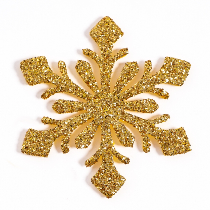 Новый год! Декор «Снежинки», набор 9 шт., цвет золото Новый год! Декор «Снежинки», набор 9 шт., цвет золото