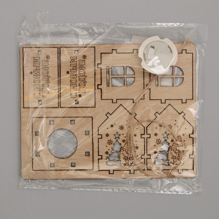 Ёлочная игрушка новогодняя  «Новый год: С Новым годом»,   6 х 4,5 см Ёлочная игрушка новогодняя  «Новый год: С Новым годом»,   6 х 4,5 см