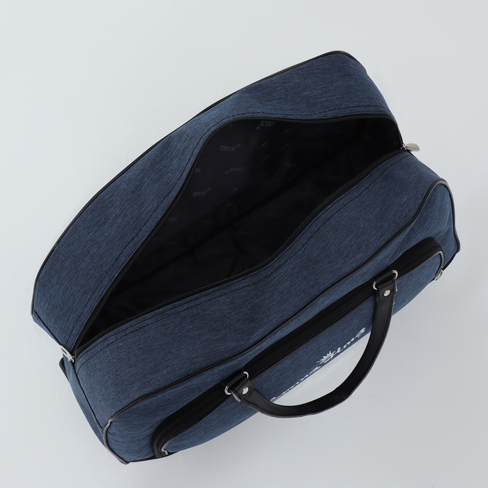 Сумка дорожная на колёсах, наружный карман, цвет синий Сумка дорожная на колёсах, наружный карман, цвет синий