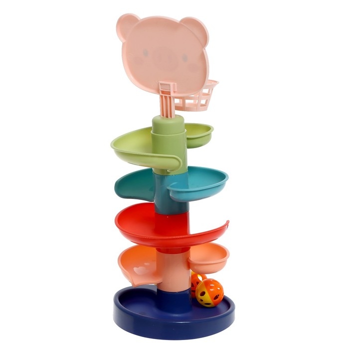 Развивающая пирамидка «Попади в корзину», 6 элементов, цвет МИКС Развивающая пирамидка «Попади в корзину», 6 элементов, цвет МИКС