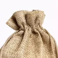 Мешочек подарочный из холщи, серый, 13×18 см