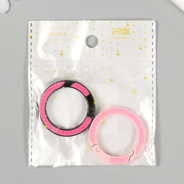 Карабин металл Карабин металл "Кольцо. Вставки" МИКС 3,6х3,6 см