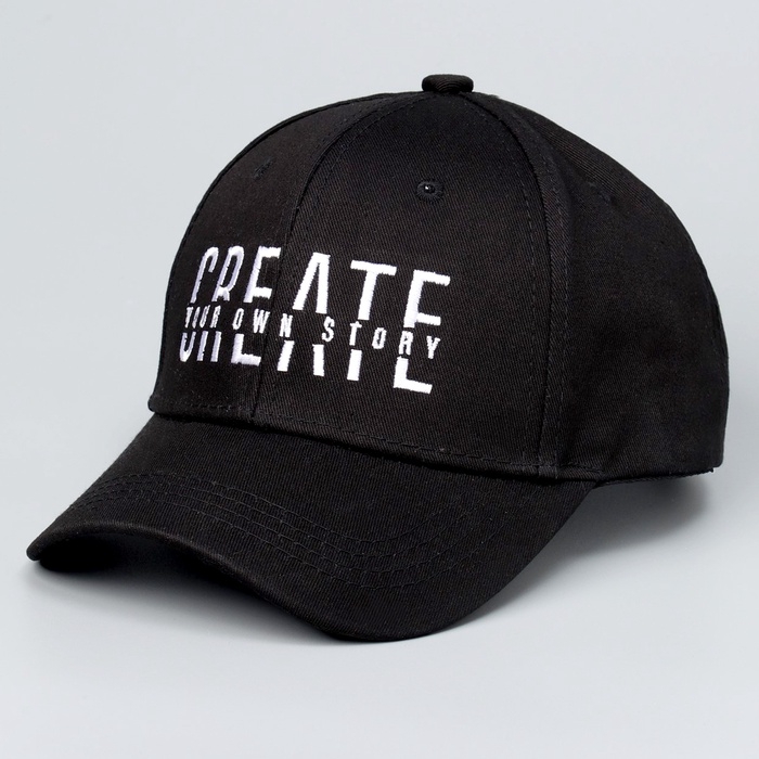 Кепка детская для мальчика Create, цвет чёрный, р-р 52-54, 5-7 лет