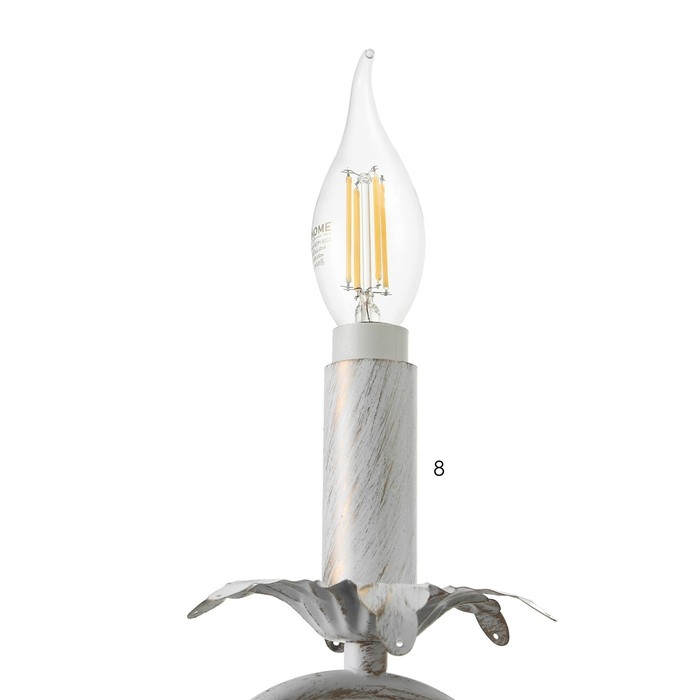 Люстра Люстра "Элессия" 3xE14 40Вт белый с золотой патиной 55х55х41,5-100 см