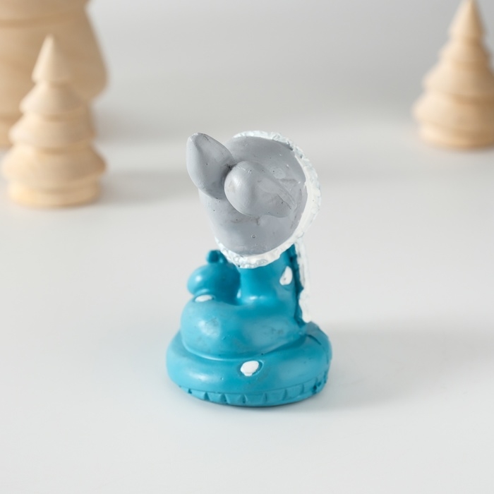 Сувенир полистоун Сувенир полистоун "Змеёныш в шапке с заячьими ушками" 3,5х6 см