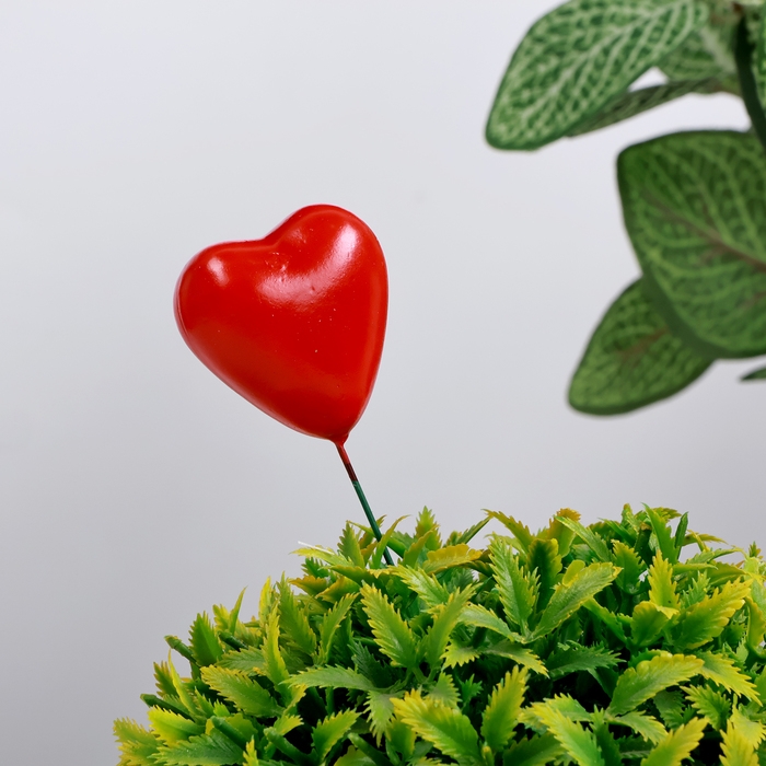 Штекер  Штекер "Сердечко" красное, 3,5х3,5х2см / набор 10шт