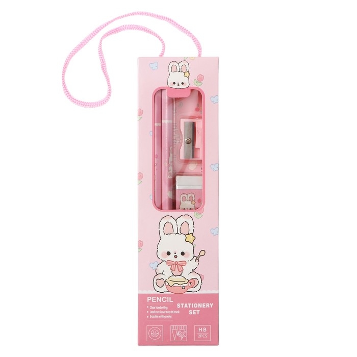 Набор канцелярский Calligrata,5 предметов, розовый Набор канцелярский Calligrata,5 предметов, розовый