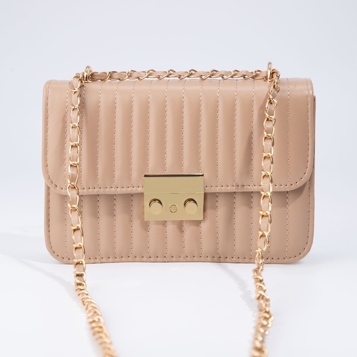 Сумка-мессенджер на клапане, цвет бежевый Сумка-мессенджер на клапане, цвет бежевый