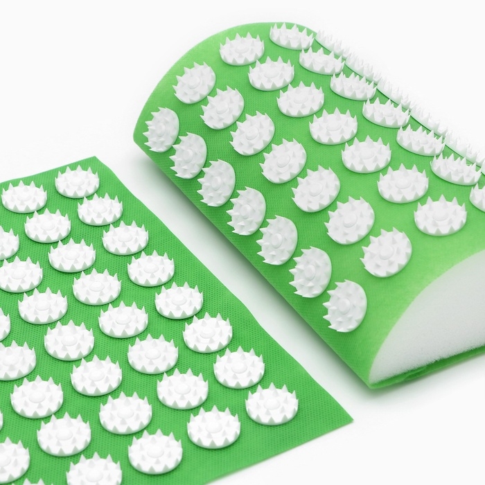 Аппликатор Кузнецова комплект, 144 колючки, спантекс, зелёный, 260 х 560 мм + валик 140*230 1085028 Аппликатор Кузнецова комплект, 144 колючки, спантекс, зелёный, 260 х 560 мм + валик 140*230 1085028