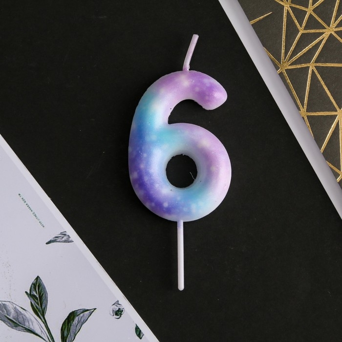 Свеча для торта, цифра «6», 5,5 х 8 см Свеча для торта, цифра «6», 5,5 х 8 см