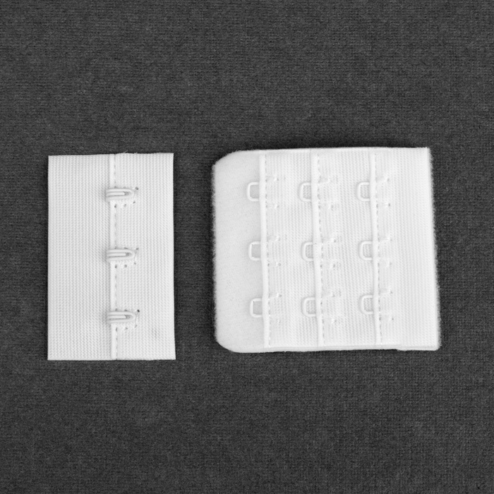 Застёжка для бюстгальтера, 3 ряда 3 крючка, 4,6 × 2,7 см, 4,6 × 5 см, 10 шт, цвет белый