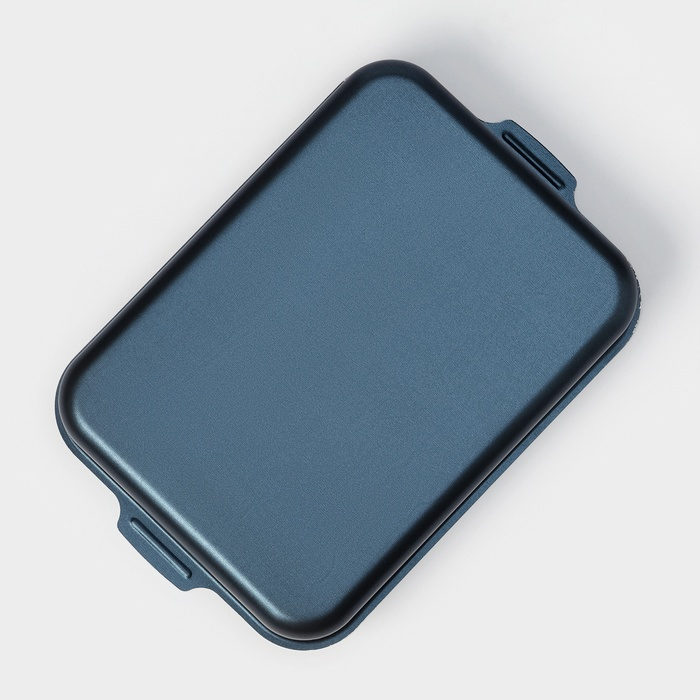 Набор противней «Лазоньера», 3 предмета: 19×25 см, 23×30 см, 27×35 см, h=7 см, антипригарное покрытие, цвет синий Набор противней «Лазоньера», 3 предмета: 19×25 см, 23×30 см, 27×35 см, h=7 см, антипригарное покрытие, цвет синий