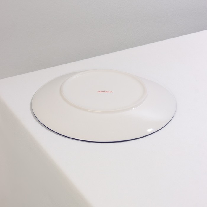 Тарелка керамическая Доляна «Мерцание», d=21,7 см, цвет синий Тарелка керамическая Доляна «Мерцание», d=21,7 см, цвет синий