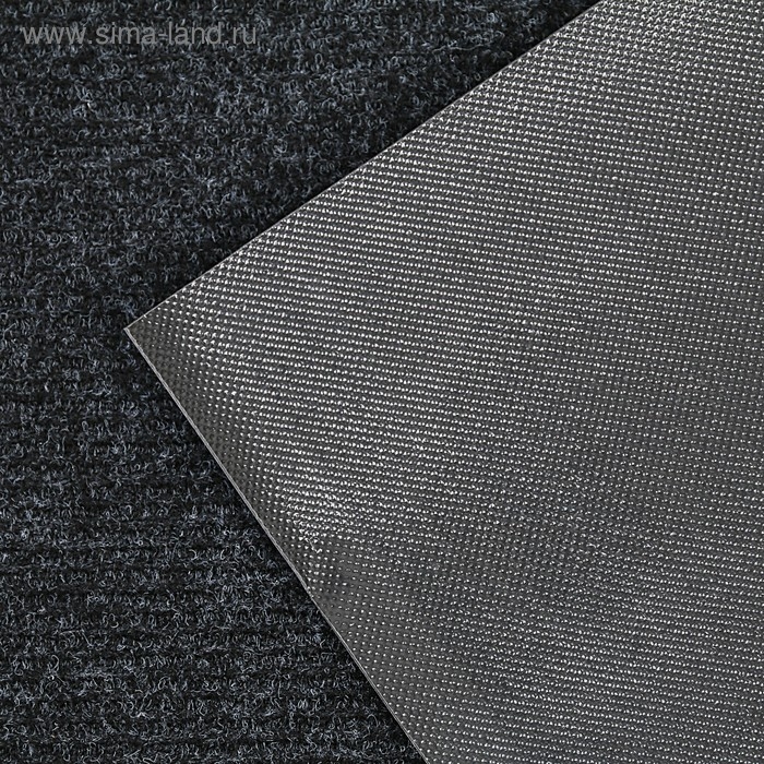 Коврик придверный влаговпитывающий, ребристый, «Комфорт», 90×150 см, цвет чёрный Коврик придверный влаговпитывающий, ребристый, «Комфорт», 90×150 см, цвет чёрный