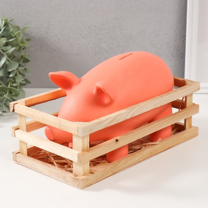 Копилка керамика Копилка керамика "Свинка в загоне" 26х14х14,5 см