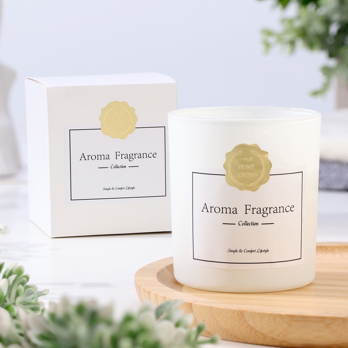 Свеча ароматическая в стакане  Свеча ароматическая в стакане "Aroma candle", 7х8 см, английская груша и фрезия