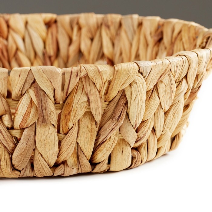 Блюдо декоративное  Блюдо декоративное "Золотистый колос", 28 х 28 х 8 см, водный гиацинт