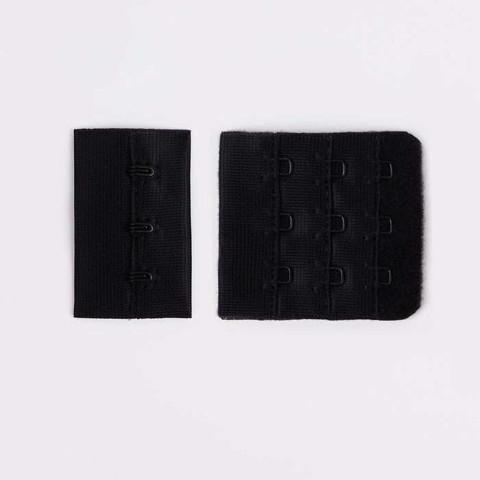 Застёжка для бюстгальтера, 3 ряда 3 крючка, 4,6 × 2,7 см, 4,6 × 5 см, 10 шт, цвет чёрный