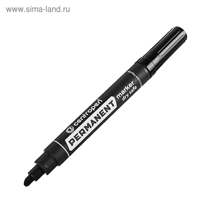 Маркер перманентный скошенный 5.0 мм Centropen 8516, цвет чёрный (стойкий к высыханию) Маркер перманентный скошенный 5.0 мм Centropen 8516, цвет чёрный (стойкий к высыханию)