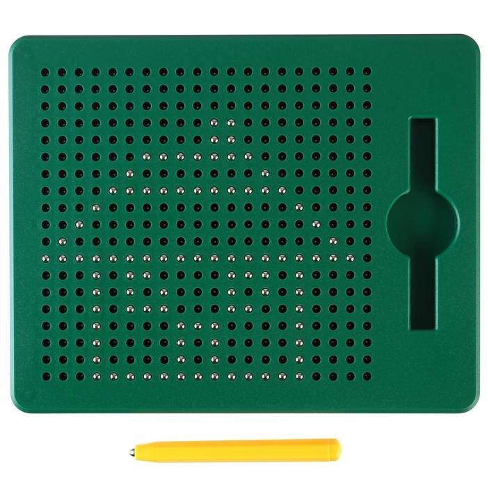 Планшет обучающий «Магнитное рисование: Ми-ми-мишки», 380 отверстий, цвет зелёный