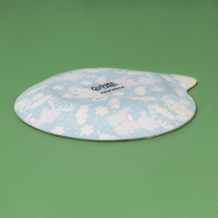 Блюдо сервировочное "Елочная игрушка. Оленята" 18,2х15,5х1,7 см