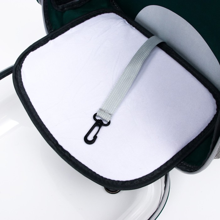 Рюкзак для переноски кошек  Рюкзак для переноски кошек "Котик", прозрачный, 34 х 25 х 40 см, зелёный