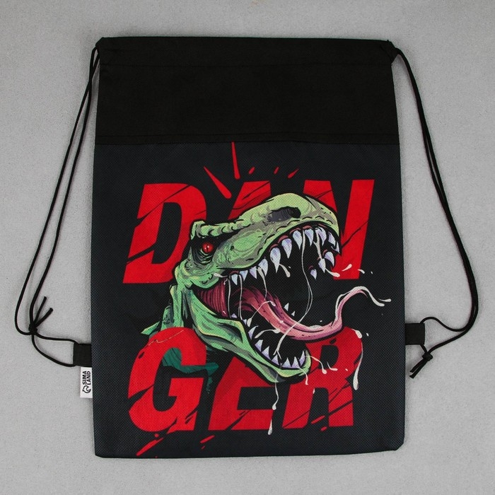 Мешок для обуви «Динозавр» нетканное полотно, размер 30 х 40 см Мешок для обуви «Динозавр» нетканное полотно, размер 30 х 40 см