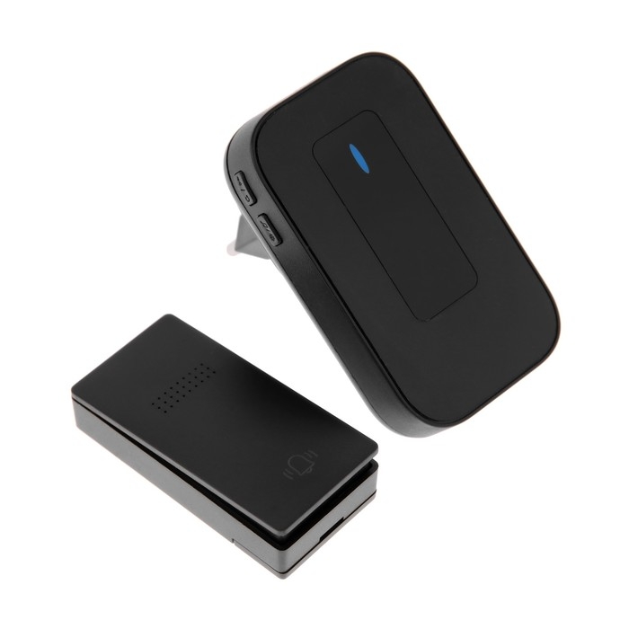 Звонок LZDV-11, беспроводной, от сети, без батареек, термометр, чёрный Звонок LZDV-11, беспроводной, от сети, без батареек, термометр, чёрный