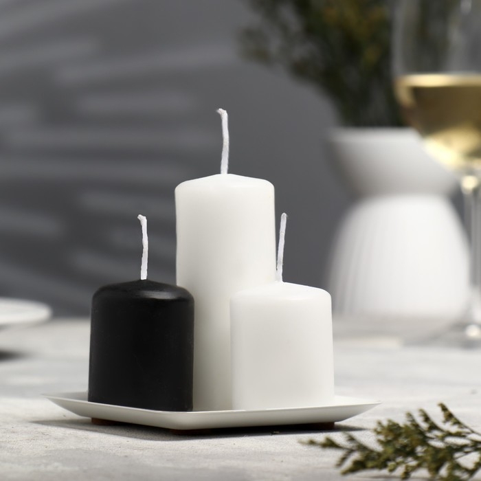 Подсвечник металл  Подсвечник металл "Тарелка", 10х10х1,1 см, белый