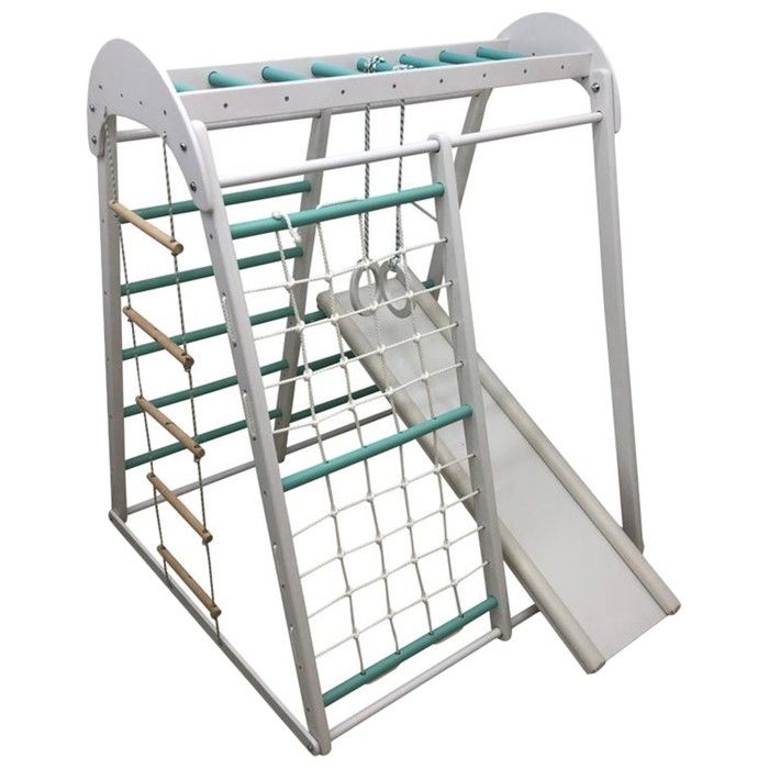 Детский спортивный комплекс ZABIAKA Tiny Champion, цвет белый/бирюзовый Детский спортивный комплекс ZABIAKA Tiny Champion, цвет белый/бирюзовый