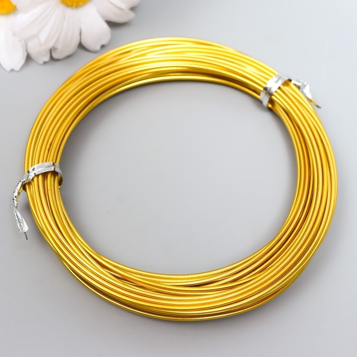 Проволока для творчества d 1,5 мм, золото рул.10 м Проволока для творчества d 1,5 мм, золото рул.10 м