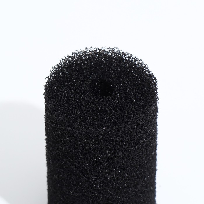 Губка круглая № 2, среднепористая 30 PPI, 6 х 6 х 12 см, черная