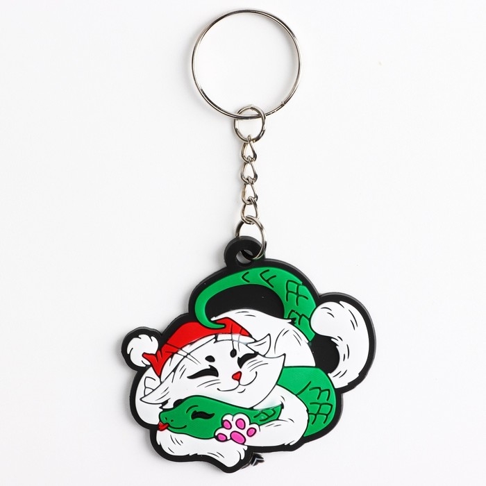 Брелок новогодний, для ключей, резиновый «Новогодний», микс, 4 шт Брелок новогодний, для ключей, резиновый «Новогодний», микс, 4 шт