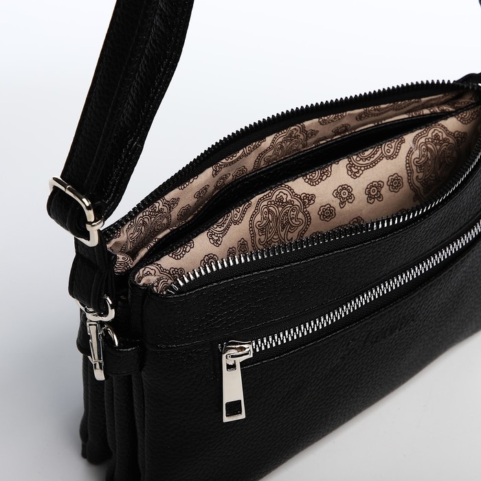 Сумка кросс-боди на молнии, цвет чёрный Сумка кросс-боди на молнии, цвет чёрный