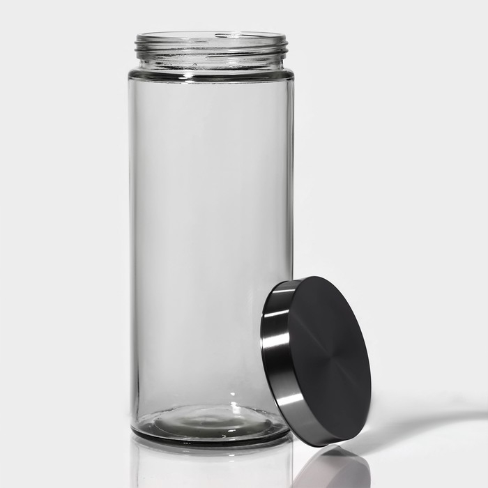 Банка стеклянная для хранения сыпучих продуктов «Бомонд», 2 л, 11×27 см, с металлической крышкой Банка стеклянная для хранения сыпучих продуктов «Бомонд», 2 л, 11×27 см, с металлической крышкой