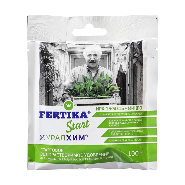 Удобрение минеральное Фертика Старт NPK 15:30:15 + МИКРО, 100 г Удобрение минеральное Фертика Старт NPK 15:30:15 + МИКРО, 100 г