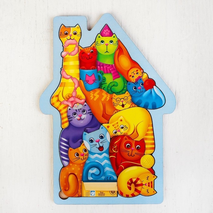 Головоломка «Коты», размер 28 × 20см, головоломка логическая Головоломка «Коты», размер 28 × 20см, головоломка логическая