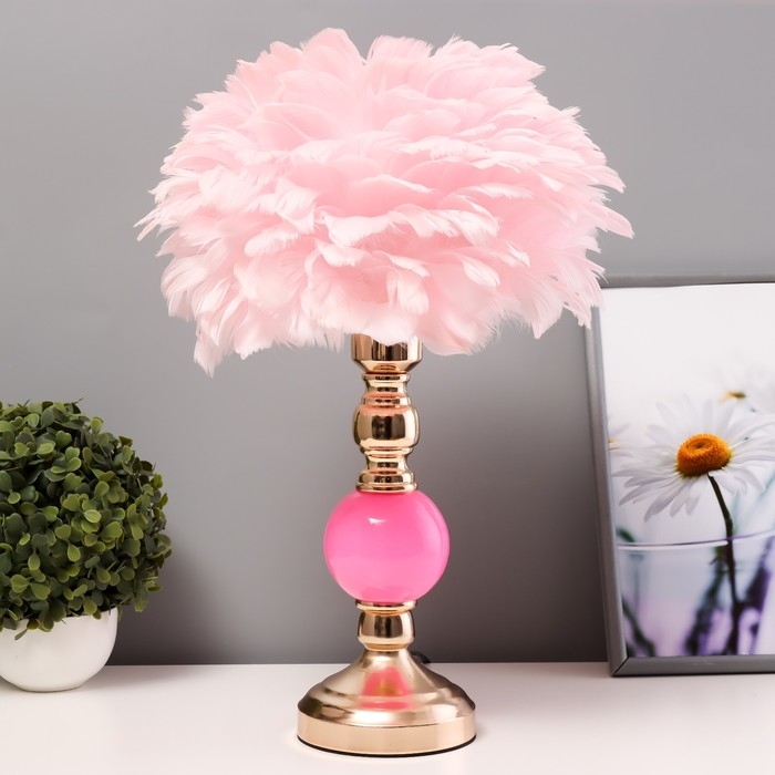 Настольная лампа Настольная лампа "Перина" Е27 40Вт розовый 30х30х42 см