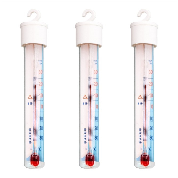 Термометр для холод и мороз камеры "Айсберг", от -30°С до +30°С, 12 х 2.2 см, 3 шт