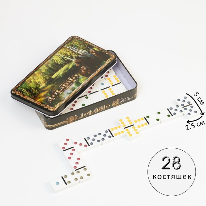 Домино  Домино "Медведи", 28 шт, костяшка 5 х 2.5 см, 11 х 19 см